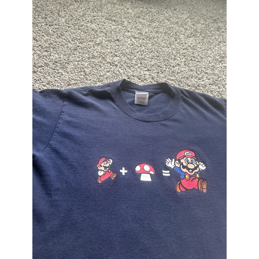 Gildan Y2K Men's Small Super Mario Graphic Short Sleeve T-Shirt